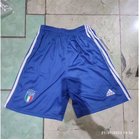 Jual Celana Bola ITALIA Itali ITALY Home 2023 2024 Adidas BIRU List