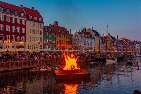 Copenhagen Denmark June Midsummer Celebrations At Th