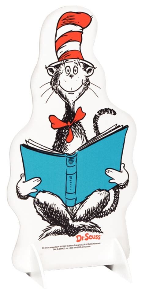 Cat In The Hat Reading A Book Seuss Character Clip Art