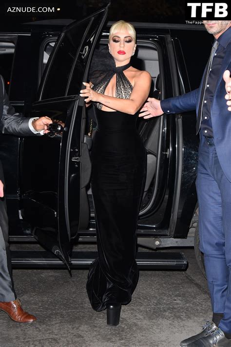 Lady Gaga Sexy Seen Flaunting Her Hot Boobs In A See Through Dress At The Jazz Room In New York