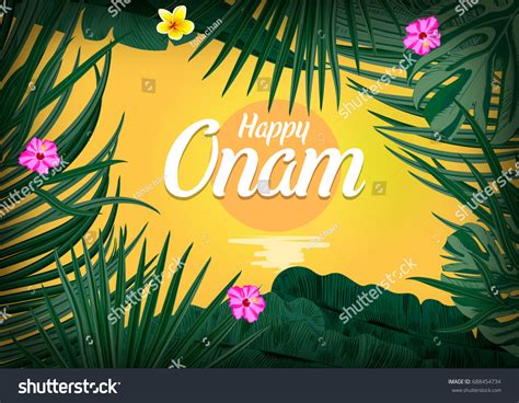 Illustration Onam Background Showing Culture Kerala Stock Vector ...