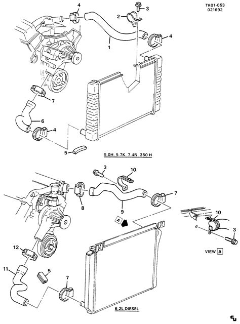 R20 Pickup Hoses And Pipes Radiator Chevrolet Epc Online