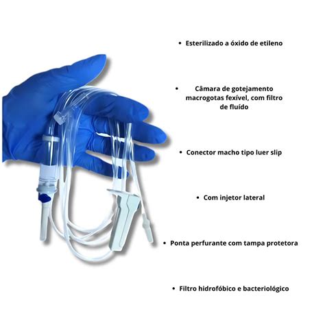 Equipo Macrogotas para Infusão Intravenosa Luer Slip Descarpack