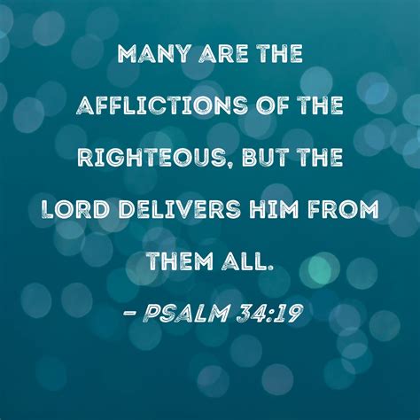 Psalm Many Are The Afflictions Of The Righteous But Off