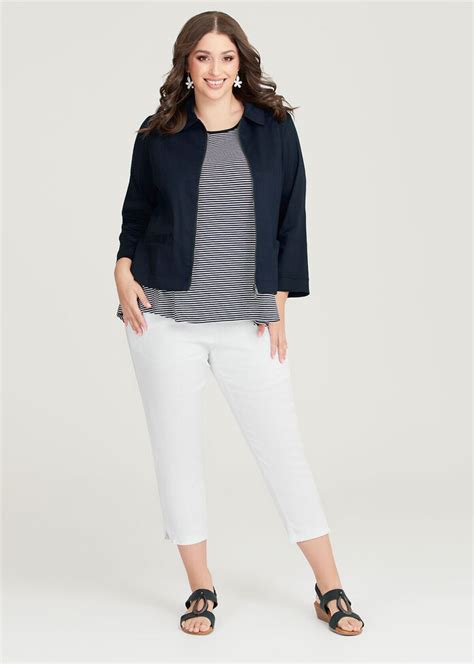 Shop Plus Size Natural French Stripe Top In Multi Taking Shape Au