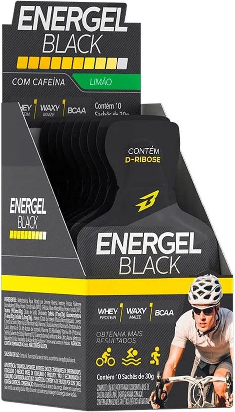 Energel Black Caixa 10 Sachês 300G Sabor Limonada Suiça Body