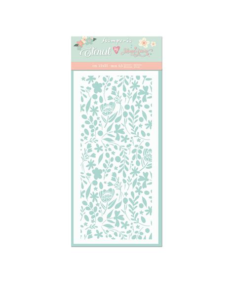 Thick Stencil Cm 12x25 Small Flowers Scraphut