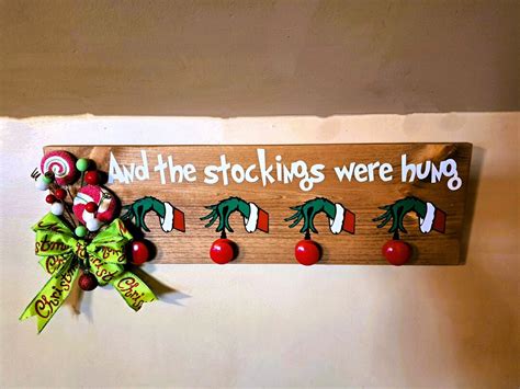 The Grinch Stocking Holder Wall Mounted Stocking Holder Stocking