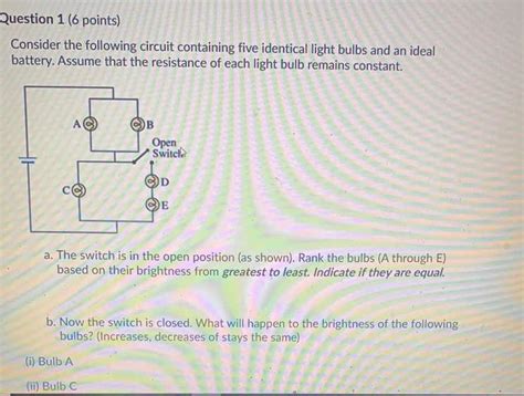 Solved Question Points Consider The Following Circuit Chegg