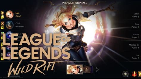 League Of Legends Wildrift Alpha Test Lux Gameplay Youtube