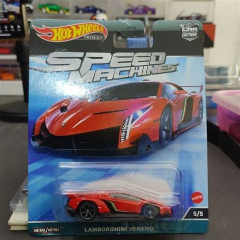 Jual HOT WHEELS PREMIUM LAMBORGHINI VENENO SPEED MACHINES MERAH NOT MINT Shopee Indonesia