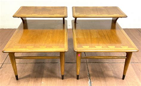 Lot Pair Lane Acclaim Mid Century Modern Step Tables