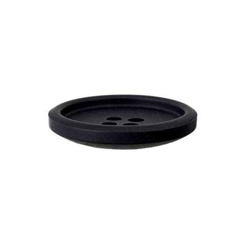 Bouton 4 trous en plastique et papier recyclés 23 mm noir Tissus