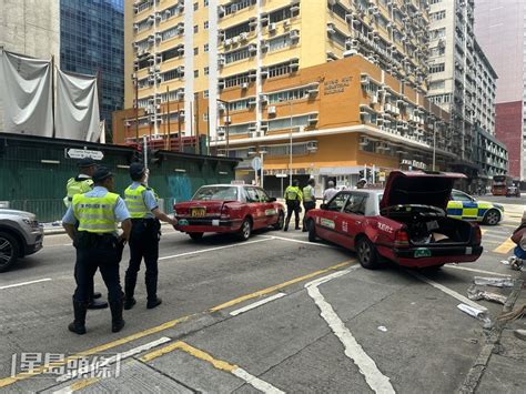 有片｜警員長沙灣截可疑車一度擎槍 司機無視撞開的士 剷上行人路逃遁 星島日報