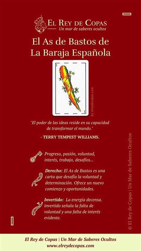 As de bastos baraja española Tarot significado Tarot Tarot cards