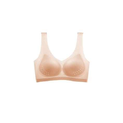 Szín NUDE Summer Ice selyem Seamless Melltartó Drótmentes Melltartók Puha Párnázott Intim Női