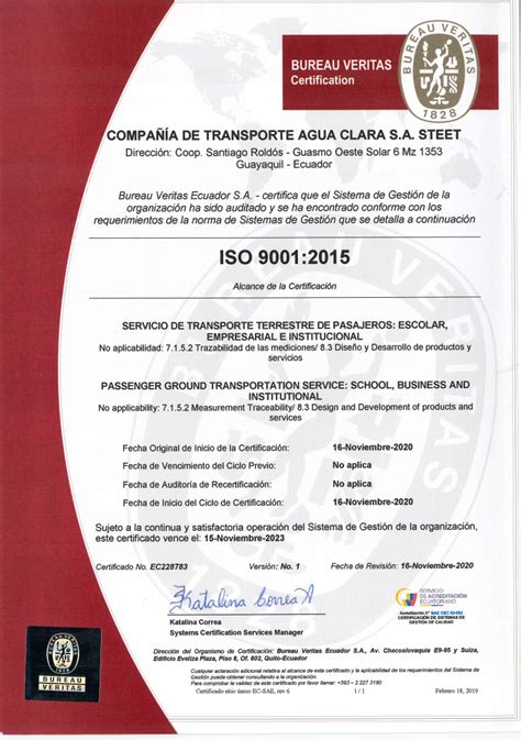 🥇 Certificación Iso 9001 2015 🚌🚐🚗tacsa Grupo De Transportes Melena