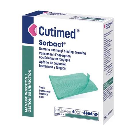 Cutimed Sorbact Swabs 7cm X 9cm Pack Of 5 HCE