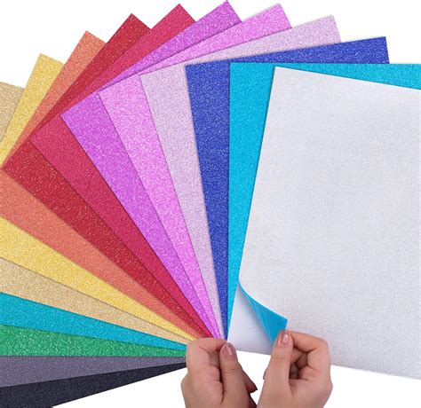 Amazon BigOtters Glitter Adhesive Foam Sheets 15PCS Self