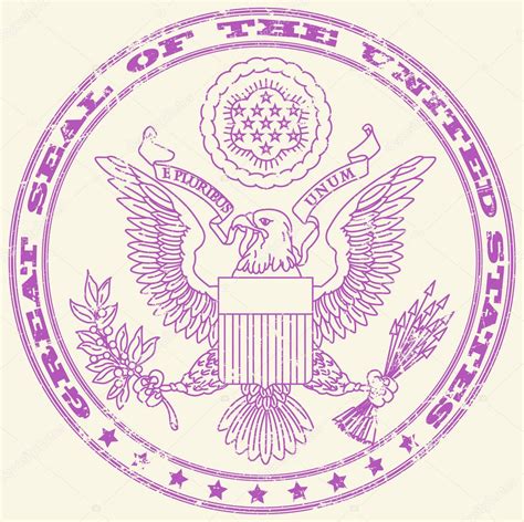 Great Seal Of The United States Stamp — Stock Vector © Konahinab 5950431