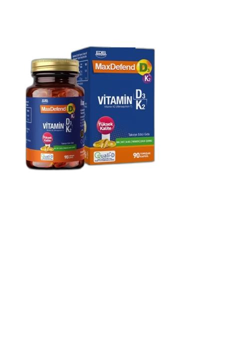 Edİs Pharma Maxdefend Vitamin D3 K2 90 Yumuşak Kapsül Fiyatı Yorumları