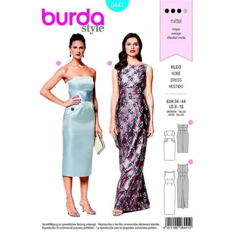 Patron Burda 6441 Robe Cdiscount Beaux Arts et Loisirs créatifs