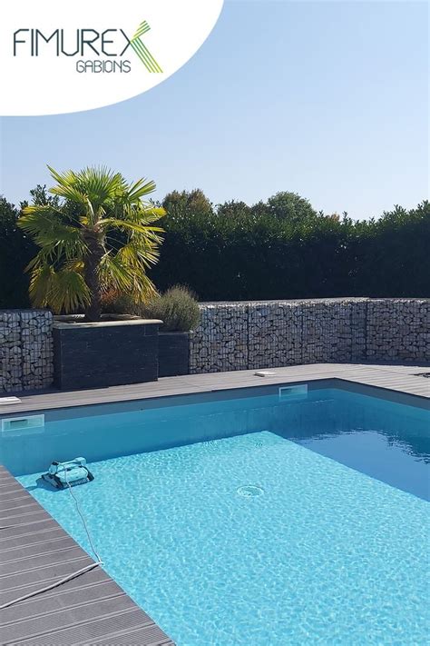 Clôture en gabion Fimurex Gabions Outdoor decor Outdoor Pool