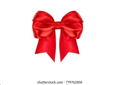 Realistic Shiny Red Satin Bow Isolated Stock Vector Royalty Free