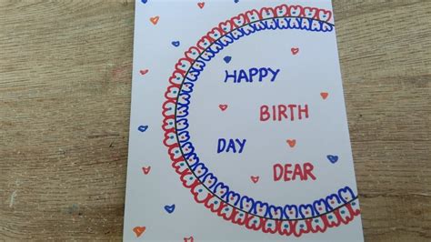 How To Draw Birthday Card 🎁 Easy Drawing Birthday Card Youtube