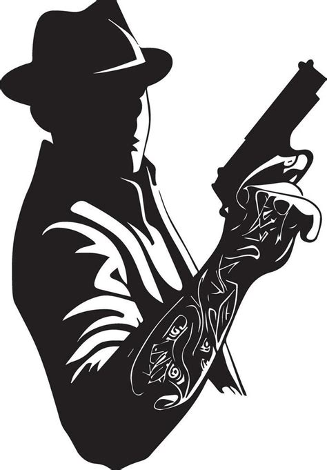 Gangster vector tattoo design illustration 26261673 Vector Art at Vecteezy