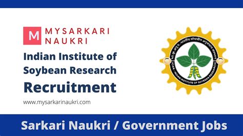 Iisr Indore Recruitment 2023 Indian Institute Of Soybean Research