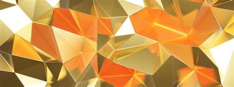 3d Rendering Of Golden Abstract Background With Triangles Stock