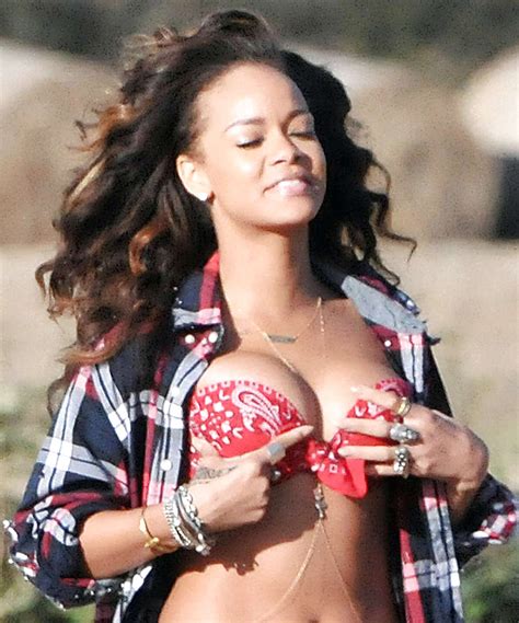 Rihanna In Stockings And Showing Her Tits In See Thru Top Paparazzi Pictures Porn Pictures XXX