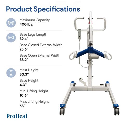 ProHeal Portable Patient Lift Compact Folding Full Body Patient