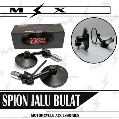 Jual Kaca Spion Jalu Bulat Hitam Spion Bar End Bulat Hitam Universal