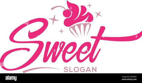 Logo For A Sweet Slogan Stock Vector Image And Art Alamy