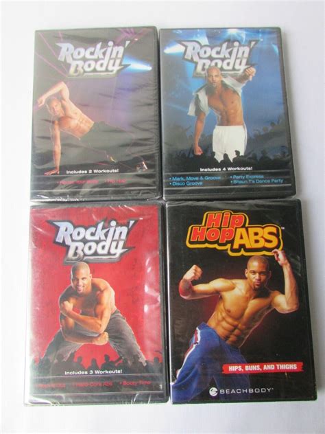 Lot Of 4 Shaun T Beachbody Hip Hop Abs Rockin Body Workout Dvds