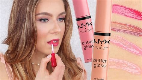 NYX Butter Gloss Review Swatches YouTube