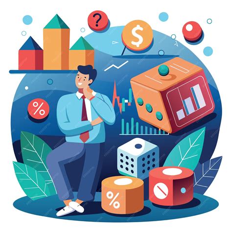 Premium Vector | Investment decision in volatile stock market risk