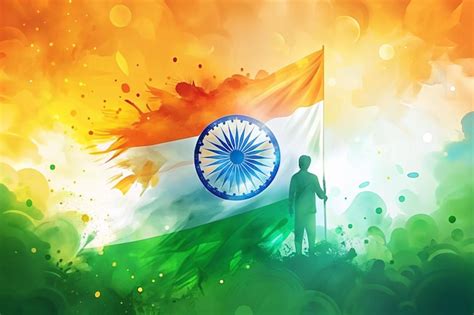 Indian Republic Day Celebration Digital Art With People Premium Ai