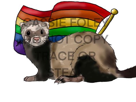 Lgbtq Gay Pride Ferret Etsy