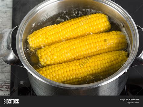 Boiled Corn On Cob Pot Image And Photo Free Trial Bigstock
