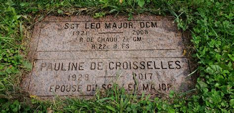 Sgt Leo Majors Dcm And Bar Grave In Fairview Montreal Man Most