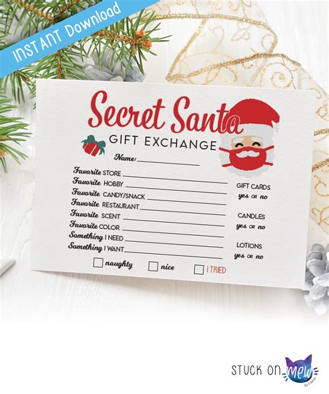 Printable Secret Santa Notes - Printable Word Searches