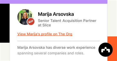 Marija Arsovska Senior Talent Acquisition Partner At Slice The Org