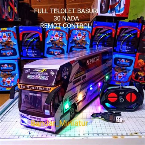 Jual Mainan Bus Telolet Basuri Remot Control Bisa Cas Panjang Cm