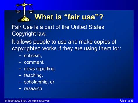 Copyright Law And Fair Use Ppt Download