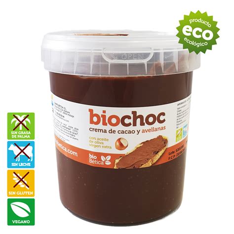 Avellanas Crema de cacao con aove biochoc 1 kg BioBética