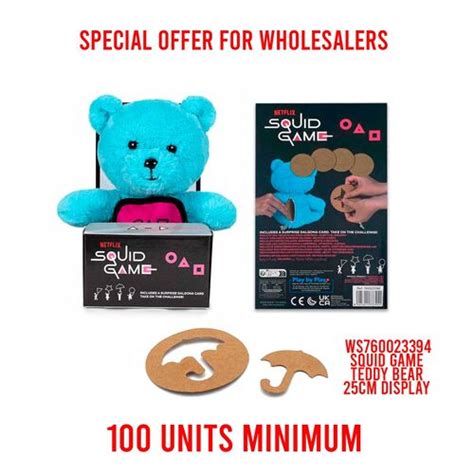 Squid Game Teddy Bear 25cm Display Marketplace Plush 2020