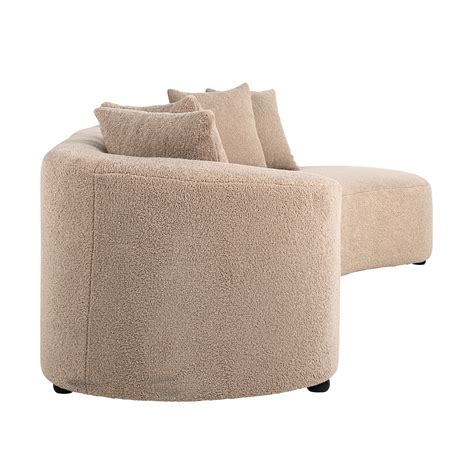 Sofa Grayson Ottomane Rechts Sand Furry Seaside Living